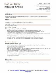 front line cashier resume samples