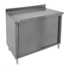 enclosed stainless steel base tables