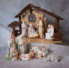 Vintage Home Interiors Nativity Set With Stable And Animals Vintage House House Interior Nativity Set