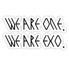 We Are One Exo Sticker By Kpoprunstheshow Exo Stickers Exo Logo Exo Chibi Fanart