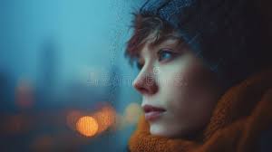 New Year Dawn with City Fireworks and Warm Sweater by Window Stock  Illustration