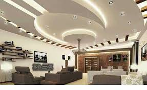 The four corners of the roof are made with pop suspended ceiling and in the centre Design Collection Modern Living Room Pop Ceiling Designs 49 New Inspiration