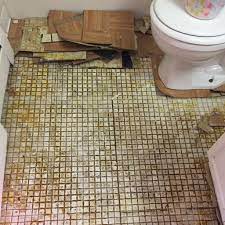 When it comes to repairing or remodeling a bathroom with existing tile, however, care must be taken to ensure that there is no residual damage. How Do I Remove Vinyl Glue Off Of Tile Flooring Home Improvement Stack Exchange