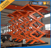 Depo için 2 Ton 4m Düşük Profilli Sabit Hidrolik Makaslı Lift