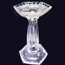 The waterford mark is etched on the bottom. Waterford Corinth Pillar Candle Holders 7 5 Tall