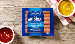 Midwesterners prefer a pork and beef mixture. Original Chicken Wieners Maple Lodge Farms