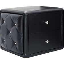 chevet design 2 tiroirs simili cuir noir sunna lestendances fr simili cuir noir simili cuir chevet design