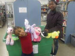 Fuzzy That S A Whole Lot Of Fuzzy We Hit The Jackpot When We Found The Stuffed Animal Bin I Had To Fight The Urge To Sit The Li Little One