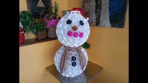 Tra tutte le decorazioni natalizie il pupazzo di neve realizzato con bicchieri di plastica è quella più adatta ai bambini. Tutorial Pupazzo Di Neve Con I Bicchieri Di Plastica Diy Youtube