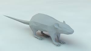 Low Poly Rat Royalty Free 3d Model Preview No 1 Free3d Low Poly 3d Model Rats