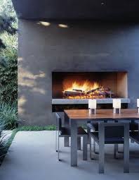Outdoor Fireplace And Ding Very Stylish Modern Marmol Radziner Modern Outdoor Fireplace Contemporary Outdoor Fireplaces Outdoor Fireplace