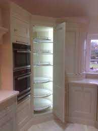 Curved Corner Shelving With Interior Lights Kitchen Remodel Corner Pantry Kitchen Corner