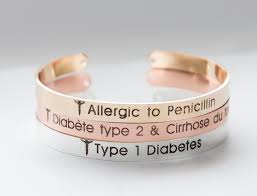 The color you choose depends on your preferences. Stylish Medical Alert Bracelet Diabetes Medical Id Bracelet Gift Cuff Bracelet Allergy Alert Bracelet Personalized Medical Rose Gold Silver Sold By Byvellamo On Storenvy