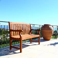 Wooden hkneeling arden seat cedar wood kneeling pad bench sitting. Vifah Marley 2 Seater Patio Bench V208e The Home Depot