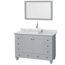 single bathroom vanity in oyster gray