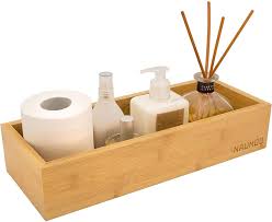 Free delivery and returns on ebay plus items for plus members. Buy Naumoo Natural Bamboo Bathroom Tray Slip Resistant Wooden Basket For Toilet Tank Top And Counter Home Decor Wood Box For Toilet Paper Storage Towel Holder For Guest Online In