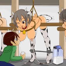 3d Human Cow Milking Bondage Cartoon | BDSM Fetish