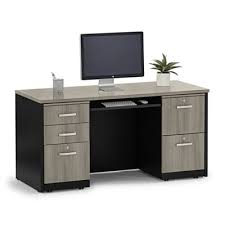 It offers cable management, 2 cabinets 2. Locking Double Pedestal Credenza With Keyboard Tray 60 W By Sauder Office Furniture Nbf Com