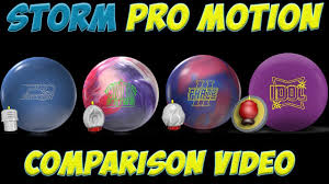 storm pro motion bowling ball comparison