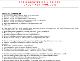 Pada pasal 35 ayat 3 dijelaskan ujian skd cpns 2021 meliputi tes wawasan kebangsaan (twk), tes intelegensia umum. Contoh Soal Tes Karakteristik Kepribadian Jawabanku Id