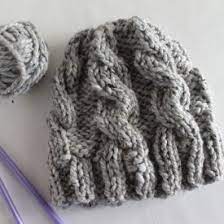 Free Pattern For A Chunky Cable Knit Hat That Is Really Easy And Quick To Make Perfect For Gifts Cable Knit Hat Pattern Hat Knitting Patterns Cable Knit Hat