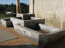 Planters Concrete Planter Boxes Fire Pit Backyard Concrete Planters
