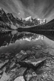 The Iconic Moraine Lake In Black And White Photograph By Pierre Leclerc Photography