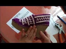 Kilim Desenli Patik Modeli Youtube Orgu Patikler Tig Isleri