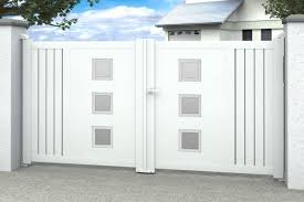 Portail Alu 2 Battants Plein Droit Nassau In 2020 Metal Gates Outdoor Decor Garage Doors