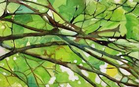 Modern tree paintings triptych abstract mixed media art. Giclee Print Tree Branches Landscape Abstract Painting Art Nature Modern Trees Ebay