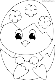 Top 25 easter egg coloring pages for preschool: Easy Easter Chick Coloring Page Coloringall