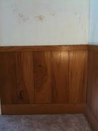 Build columns, add chair rails and hang picture and plate rails for extra details around your home. Chair Rail Wood Paneling Before Bella Sera Flickr