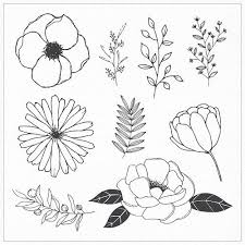 Print Hand Drawn Flowers Flower Drawing Floral Drawing