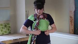 This carry can be used for babies of any age. How To Wear Your Newborn In A Sewfunky Ring Sling Youtube