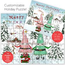 Personalized photo puzzle for toddlers. Christmas Puzzle For Kids Personalized Elf Holiday Puzzle Chub And Bug Illustration Wall Art And School Supplies For Kids And Babies