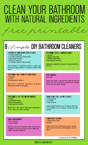 We have recipes to help you handle that, too. 8 Simple Diy Bathroom Cleaners Free Printable Diy Bathroom Cleaner Bathroom Cleaner Cleaning Hacks