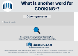 We could talk until we're blue in the face about this quiz on words for the . Synonyms For Cooking Thesaurus Net