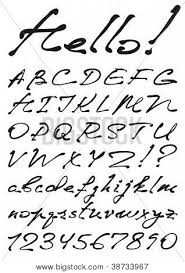 It consists of 26 letters: Vector Real Hand Alphabet Uppercase And Lowercase Letters Digits Poster Id 38733967