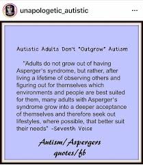 If you've met one person with autism, you've met one person with autism. Aspergers Victoria Facebook