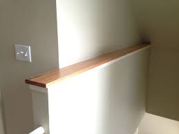 Spice Up What Would Otherwise Be Boring Solid Wood Cap On This Half Wall Half Wall Wall Trim Staircase Banister Ideas