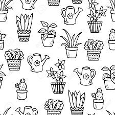 Download now (png format) my safe download promise. Vector Seamless Pattern With Hand Drawn Indoor Plants And Flowers Royalty Free Cliparts Vectors And Stock Illustration Image 145059900