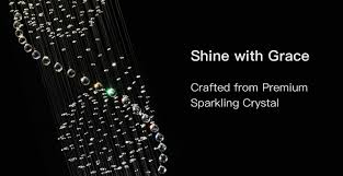 Modern Three Sphere Raindrop Spiral cyrstal Chandelier for Foyer