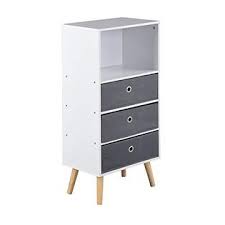 Our selection of modern shelves and bookcases includes both compact and roomy designs in styles suited to almost any interior space. Aingoo Modern Bookcase With Removable Drawer Shleves Storage Open Shelf Bookcase Mdf Telephone Table