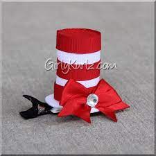 Red Top Hat Hair Clip Diy Hair Bows Hair Bows Ribbon Sculpture