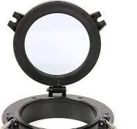 Amarine made Boat Yacht Round Opening Portlight Porthole 8" Replacement  Window Port Hole - ABS Tempered Glass, Color: Black, White (Black)