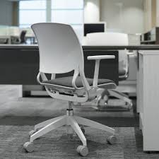The Novello Chair In White Is Adjustable And Comes In Various Colors It S Perfect For Office Furniture Solutions Office Chair Office Furniture Stores