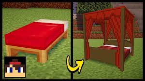Draped with luxurious velveteen bed fittings, they can carry a princess. Minecraft Pe How To Make A Canopy Bed Mcpe Youtube