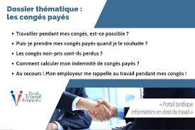 Travailler pendant les cong?s pay?s. Conges Payes 2019 Dossier Thematique Consacre Aux Conges Payes