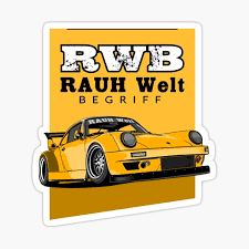 A sticker is a type of label: Rauh Welt Begriff Sticker Porsche Sticker Rwb Rauh Welt Decal Porsche Aufkleber Auto Parts And Vehicles Metalfinishanddesign Car Truck Decals Stickers