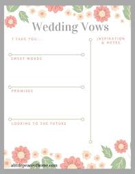 The Easiest Way To Write Your Own Vows A Little Peace Of Home Wedding Vows Template Writing Your Own Vows Wedding Vows To Husband